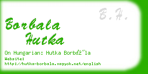 borbala hutka business card